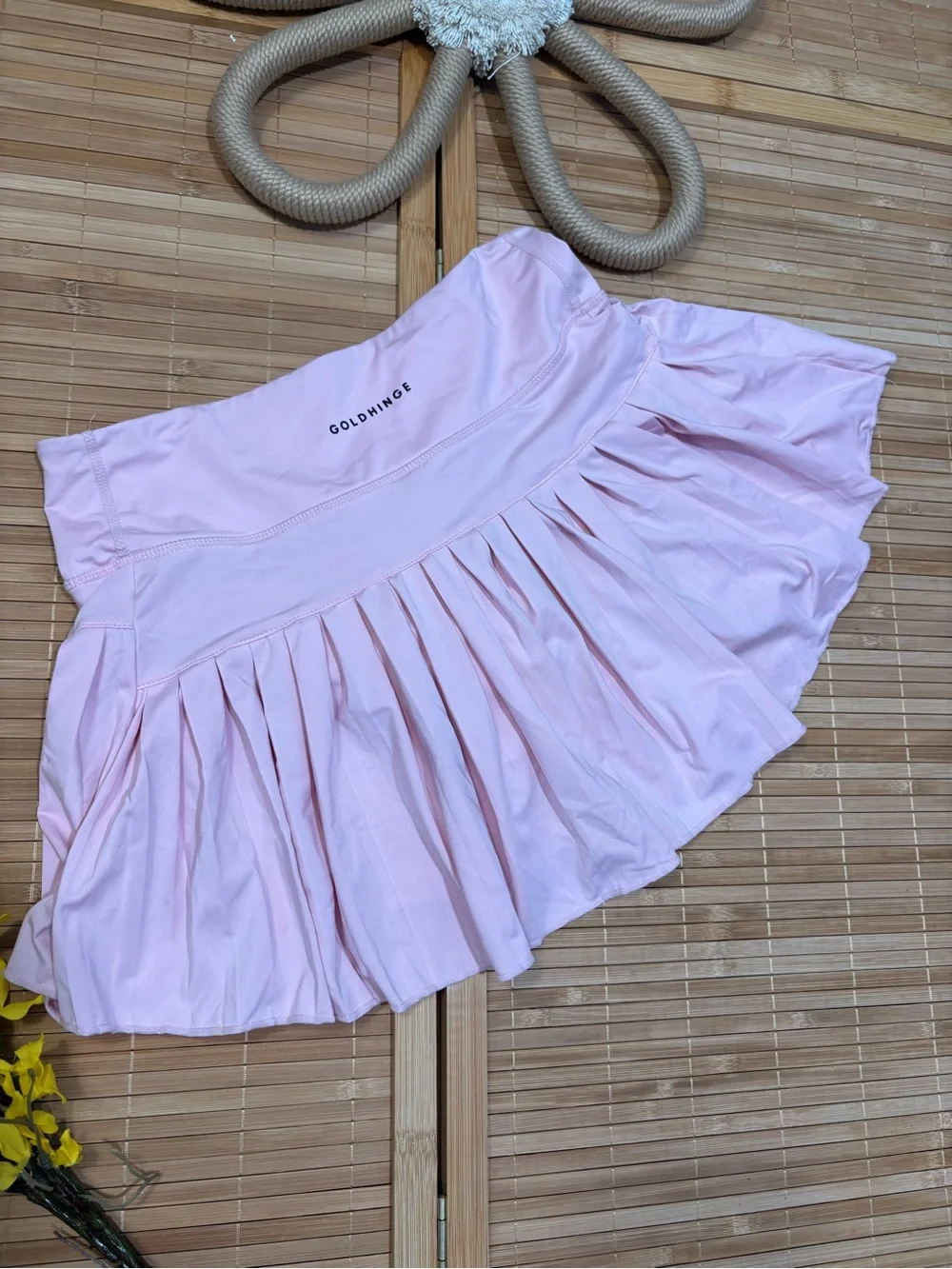 Goldhinge Pink Pleated Tennis Skirt Size S